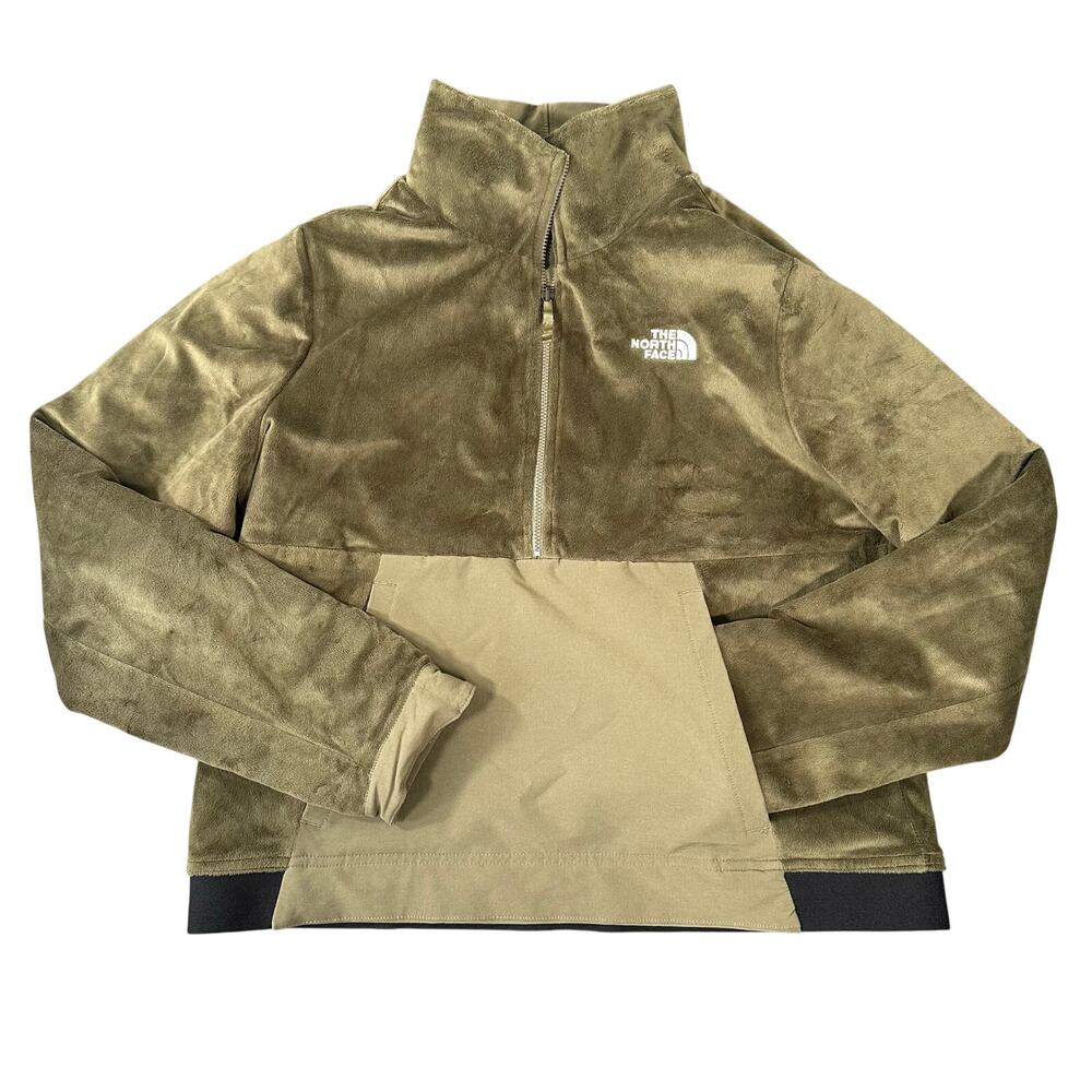 The North Face Women's Soft Forest Green Mink Fleece Reversible Jacket Size M